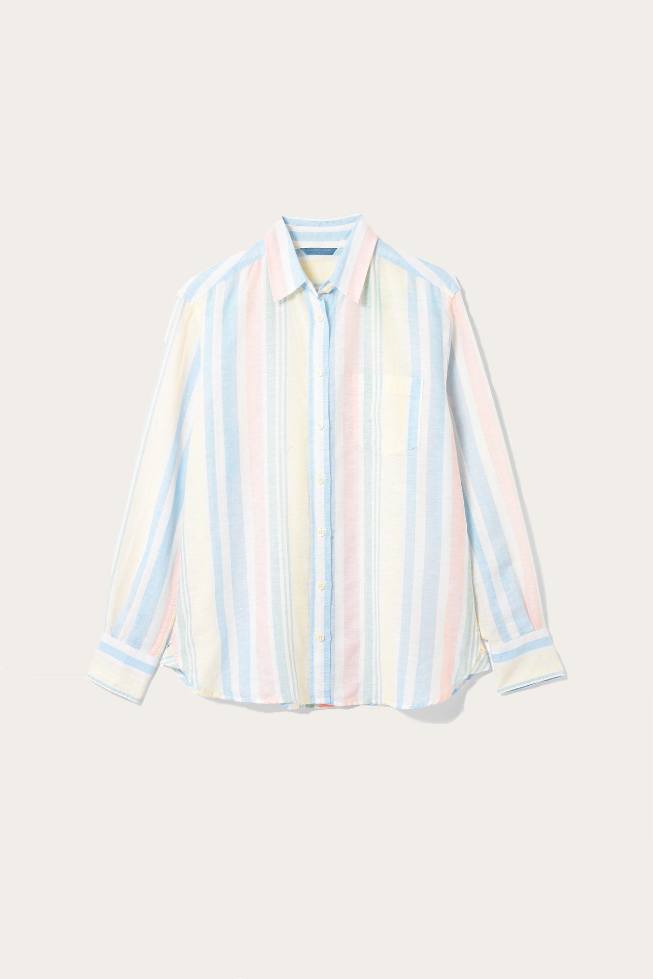 Cambray Multi Stripe Linen Blend Shirt