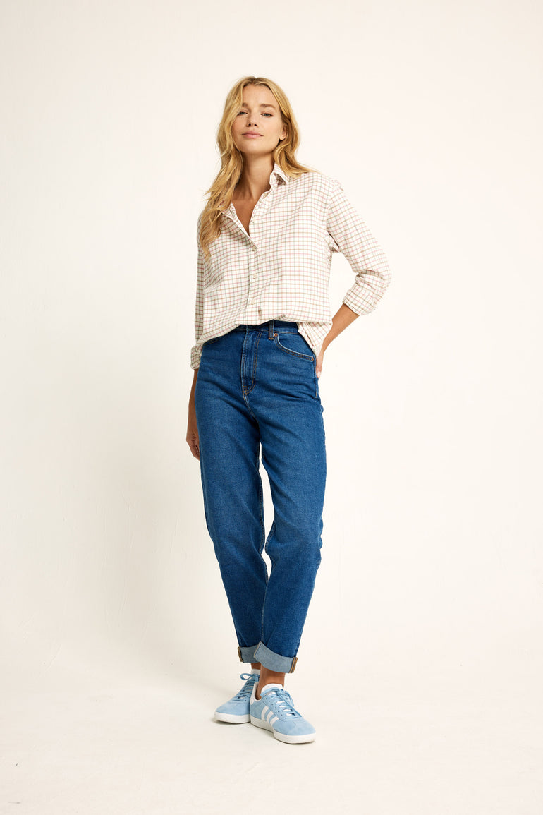 Fallin Dusty Rose Tattersall Shirt