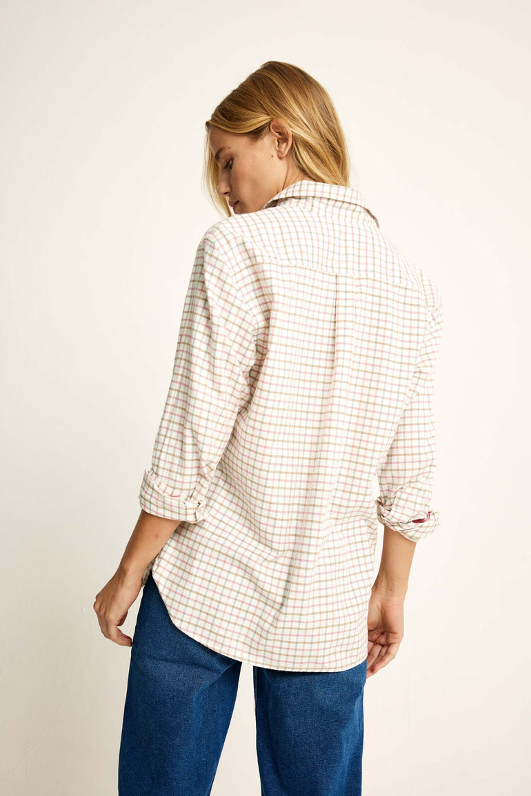 Fallin Dusty Rose Tattersall Shirt