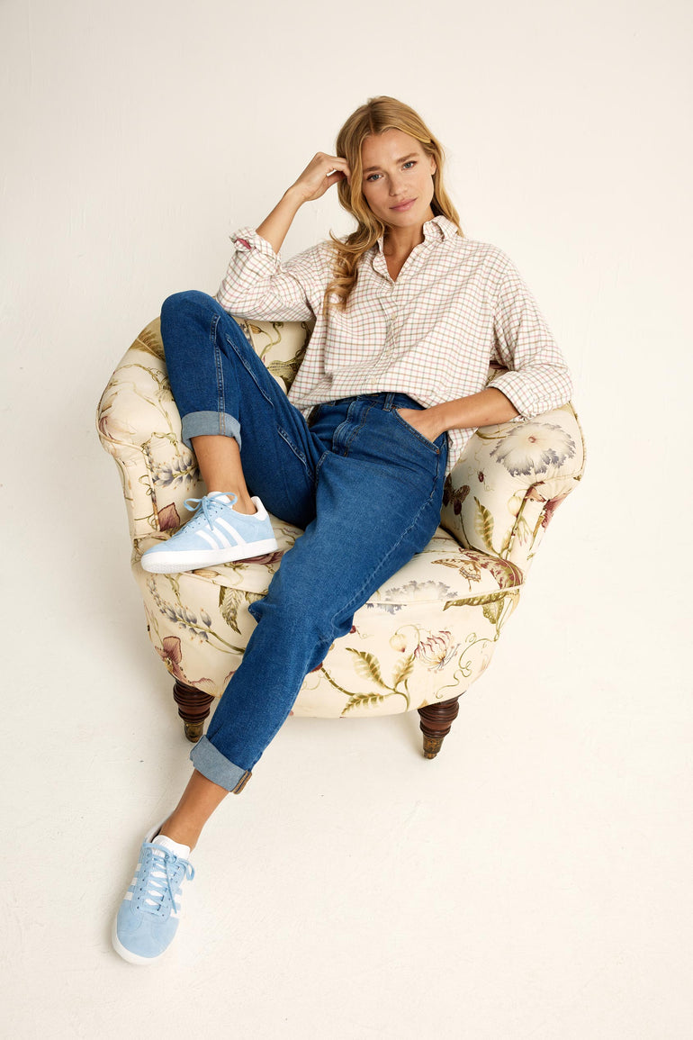 Fallin Dusty Rose Tattersall Shirt