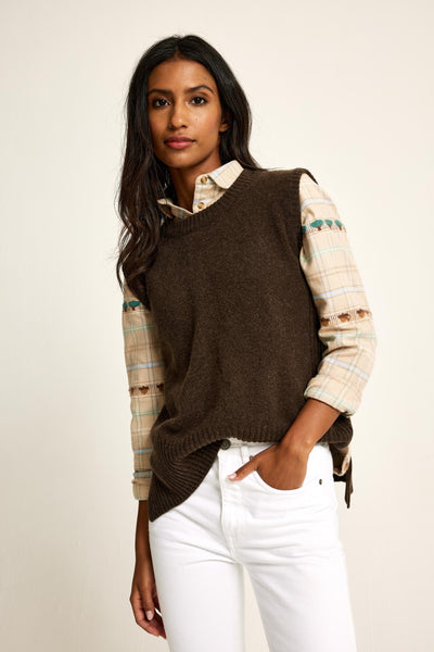 Hartley Chocolate Knitted Vest