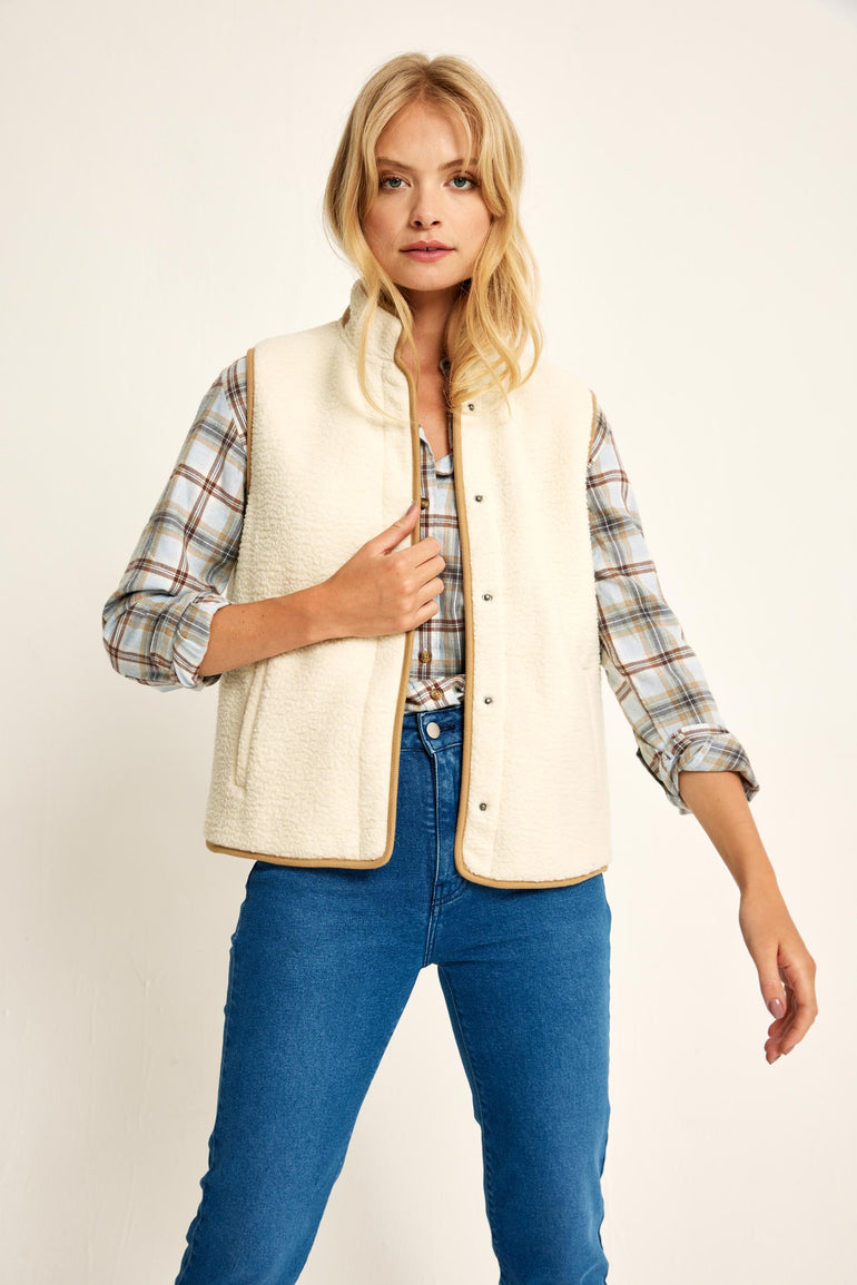 Alkham Ecru Sherpa Gilet