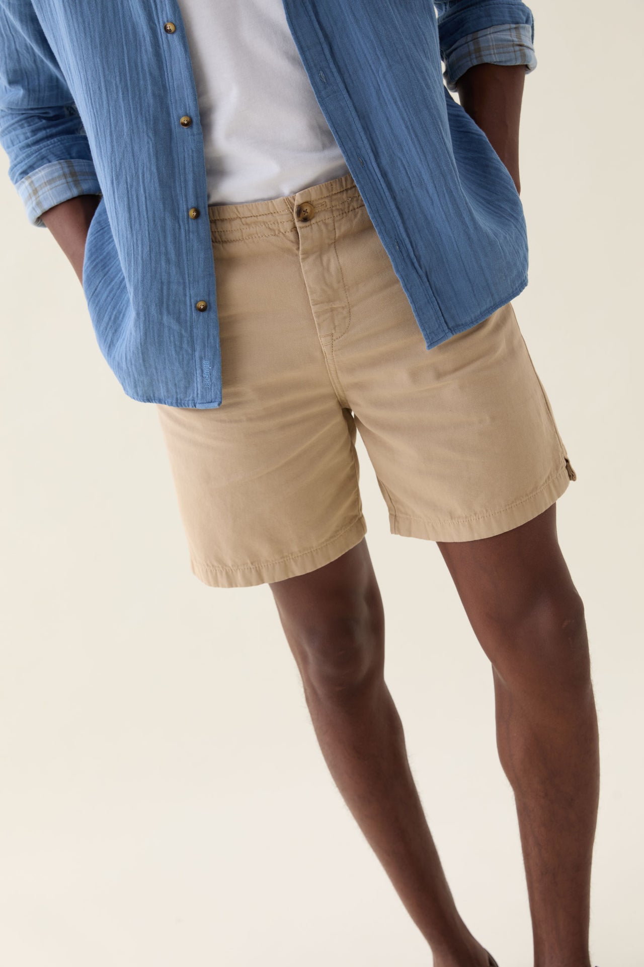Ewhurst Sand Cotton Linen Shorts