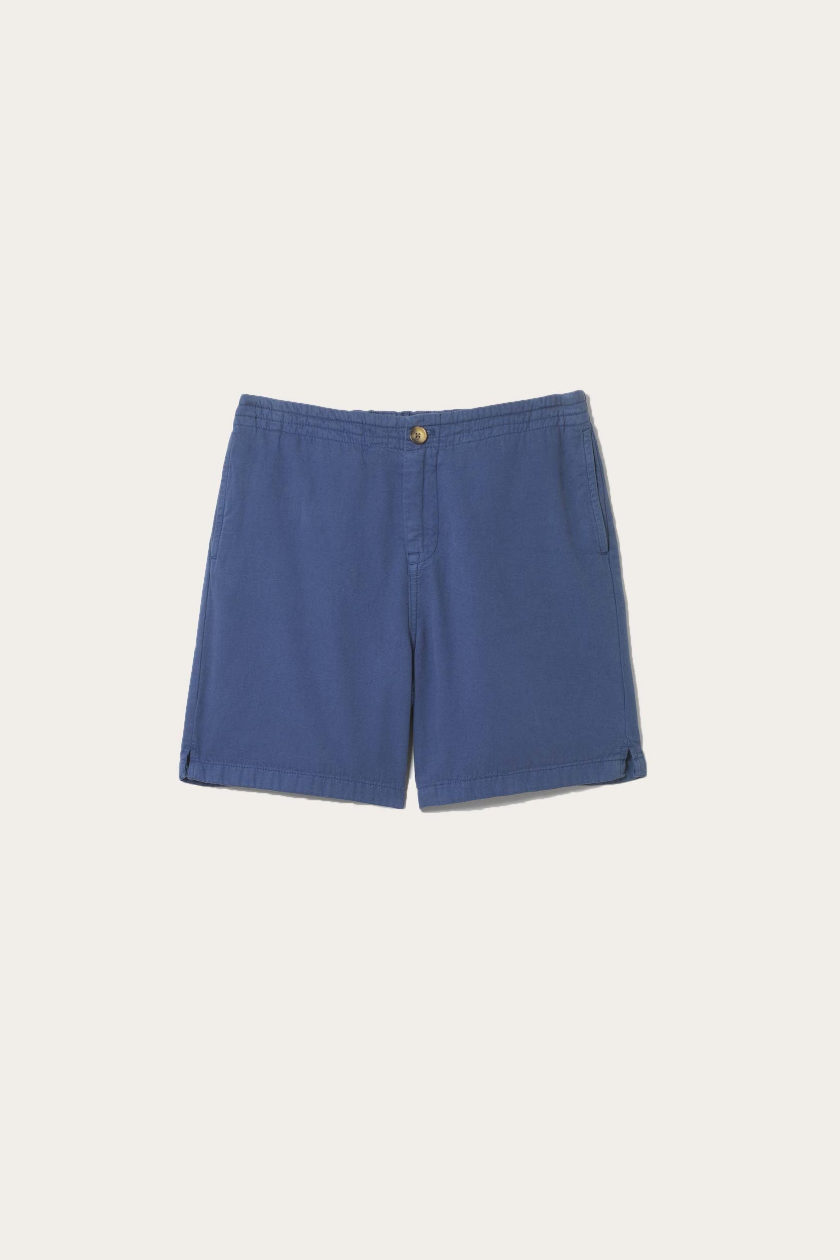 Ewhurst Navy Cotton Linen Shorts