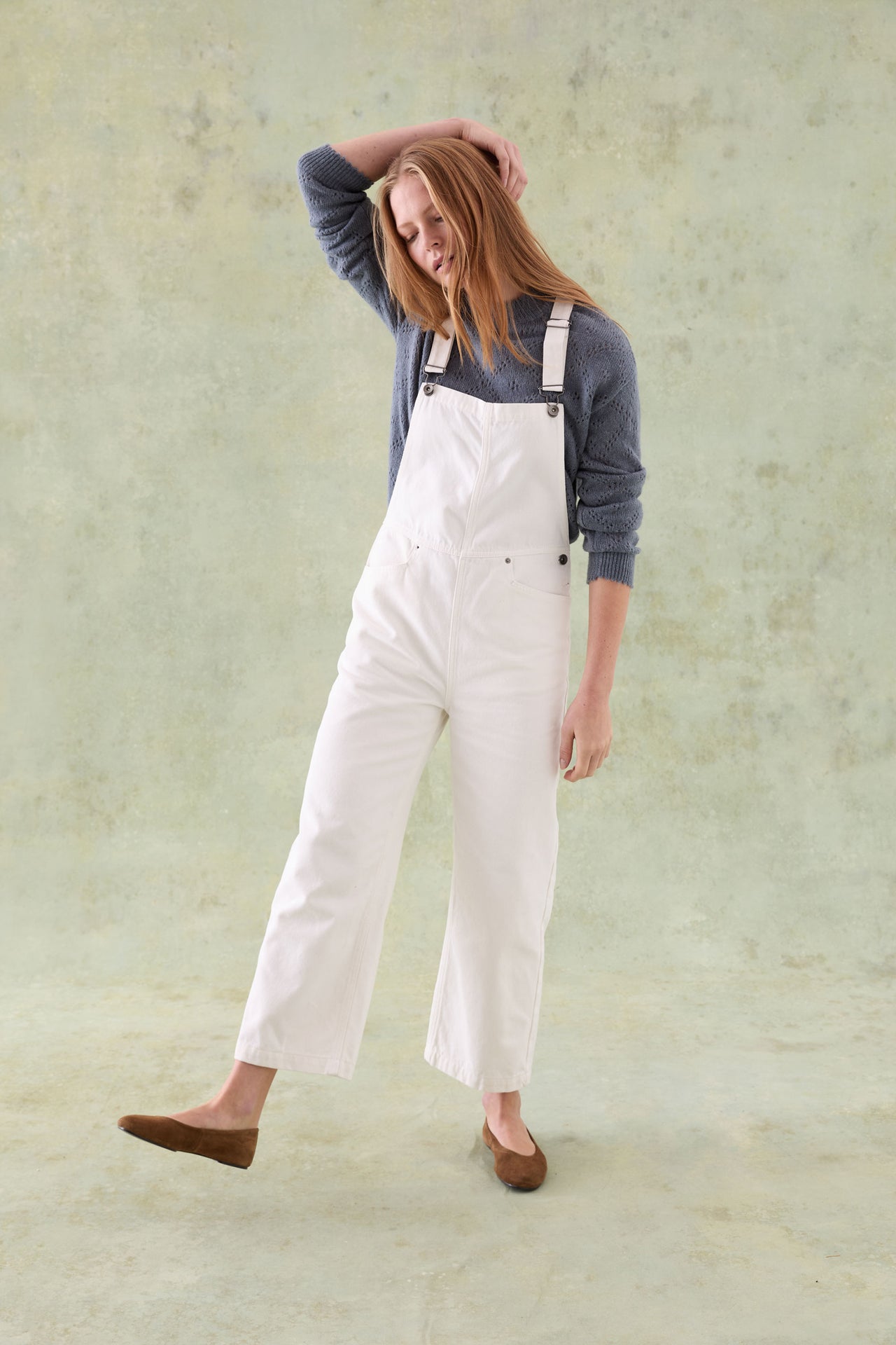 Felbridge Ecru Wide Leg Dungarees