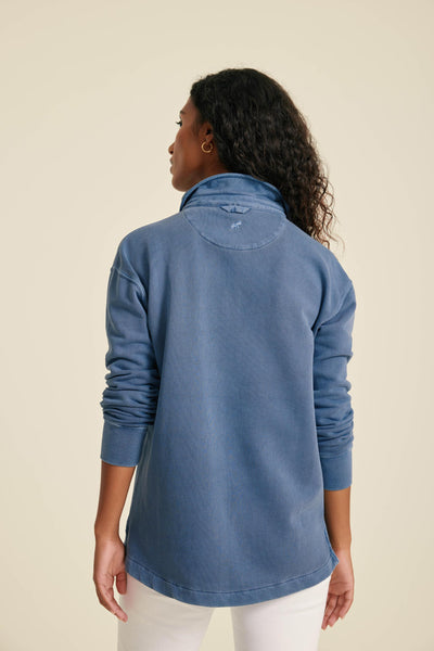 Pull Femme Beaufort + Blake Taille M - Bleu Coton - Sweat Logo Brodé - Bon état