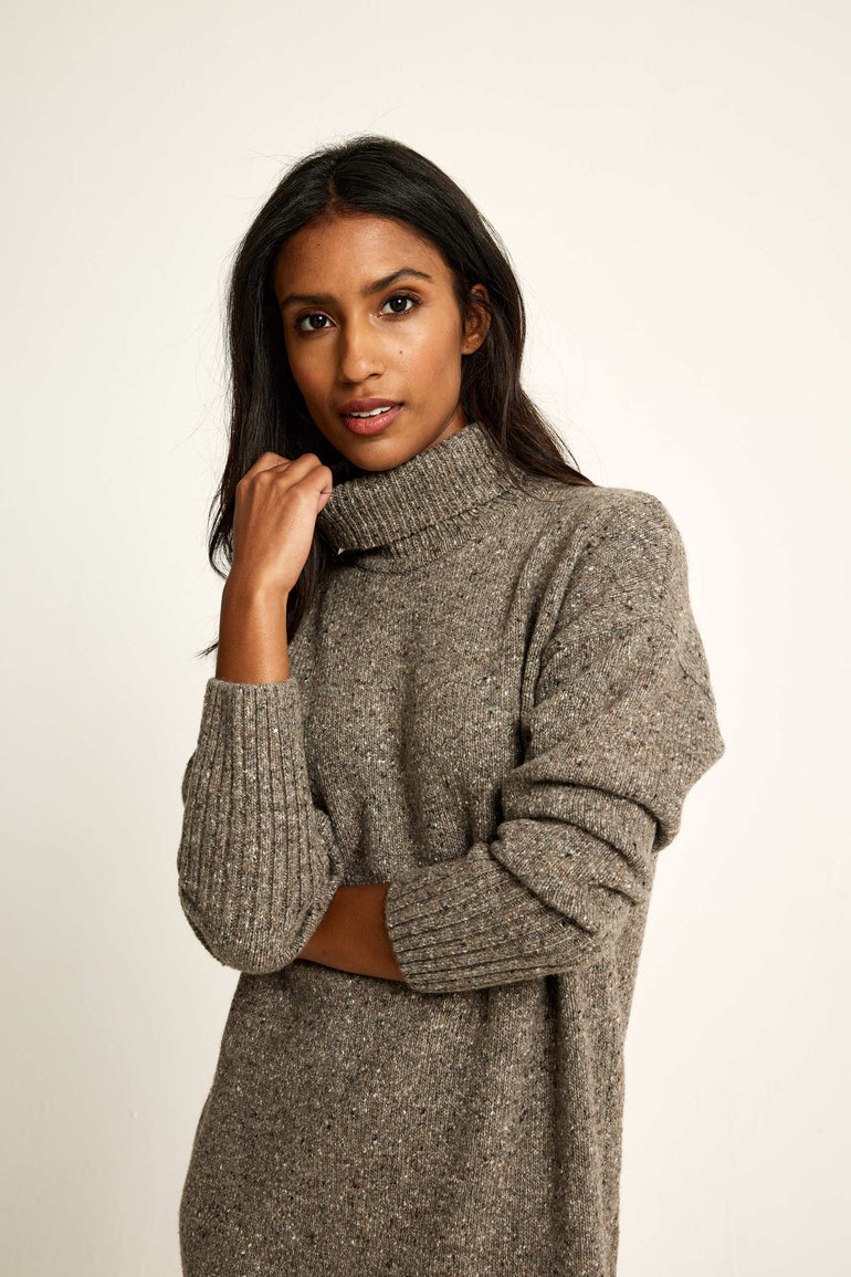 Tatworth Fawn Knitted Dress