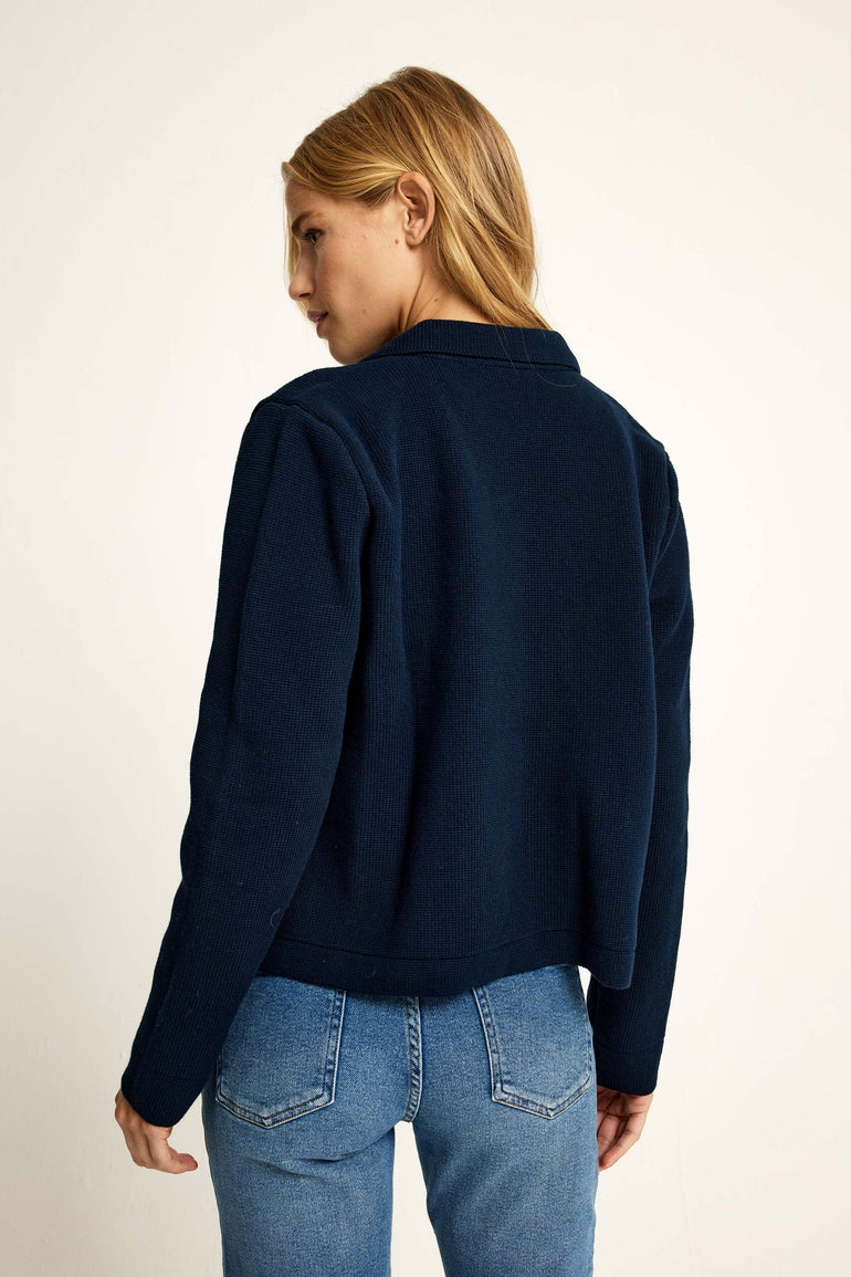 Roslin Navy Knitted Jacket