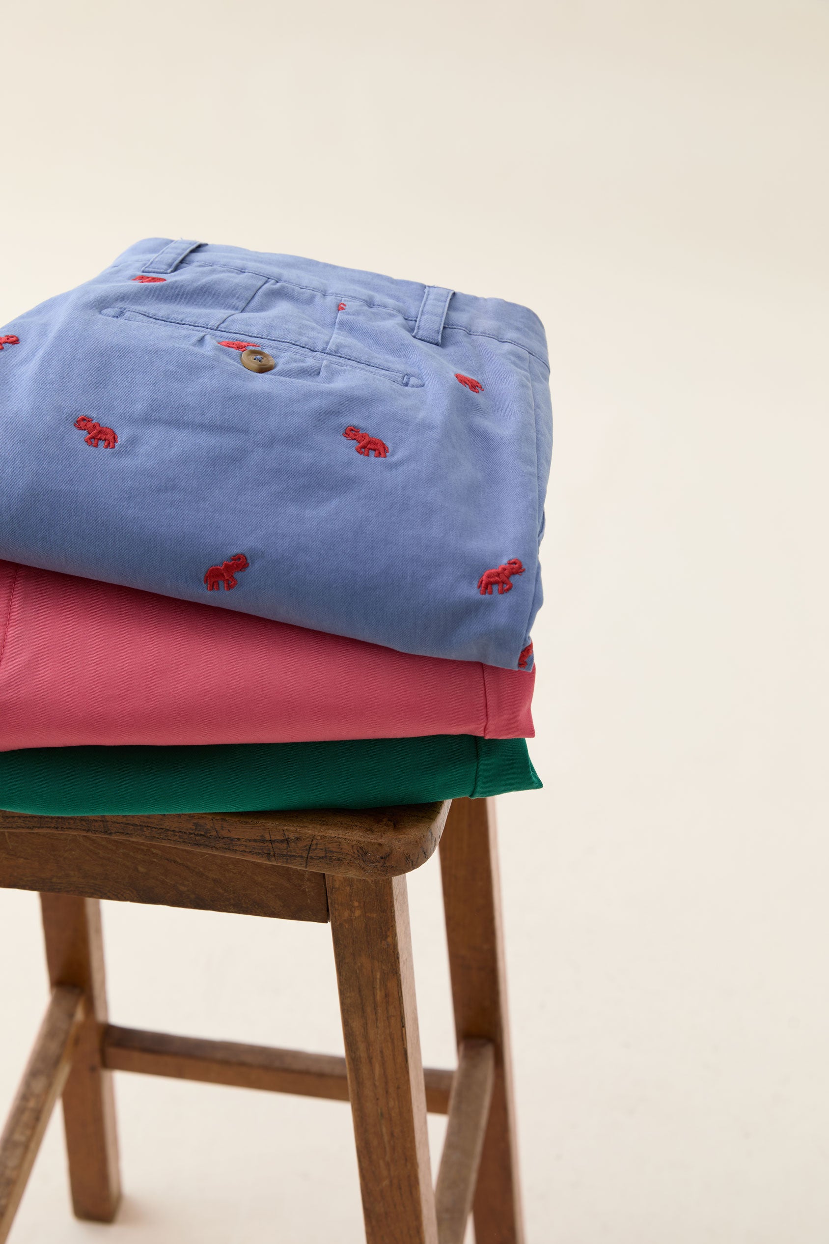 Midhurst Elephant Embroidered Shorts