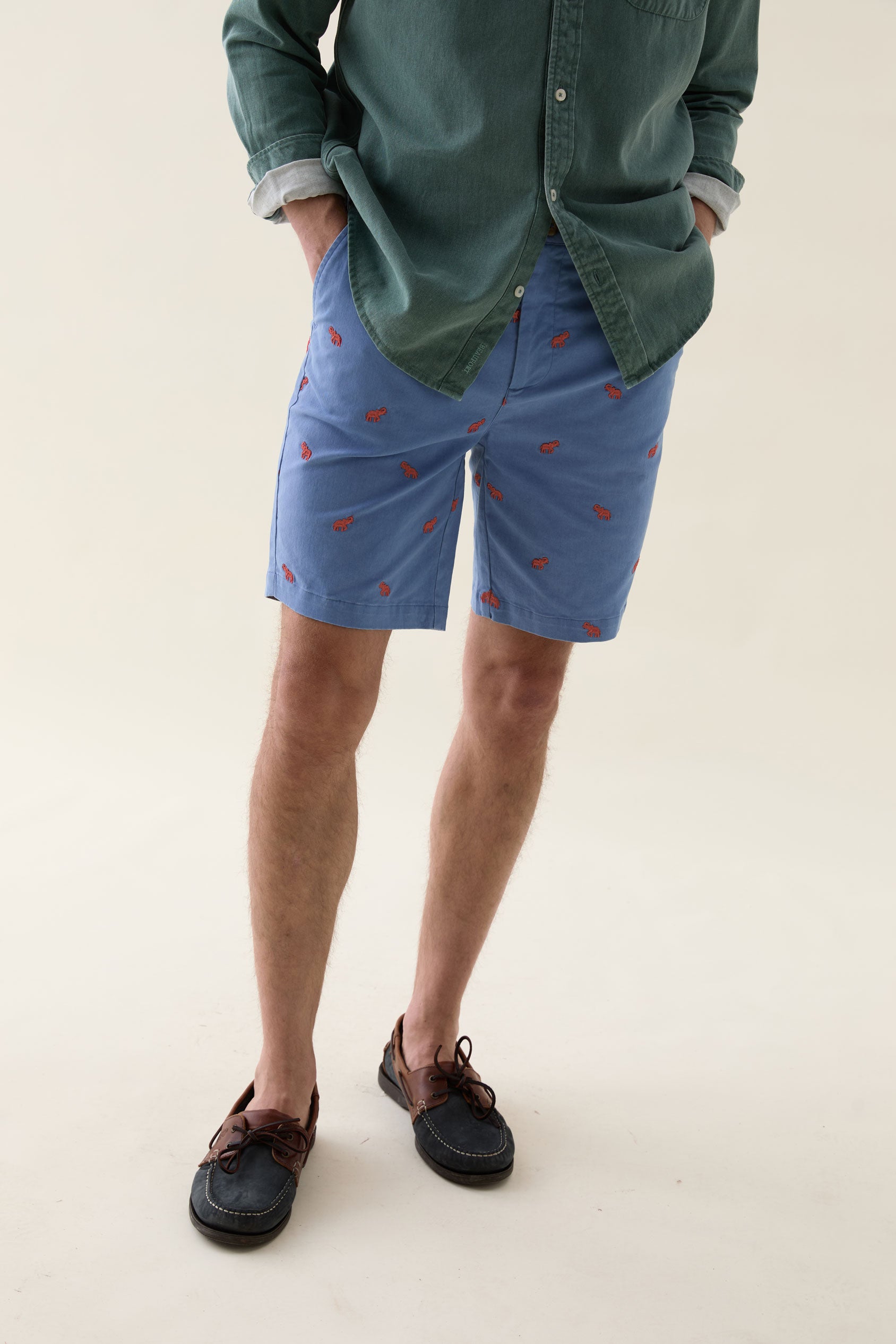 Midhurst Elephant Embroidered Shorts