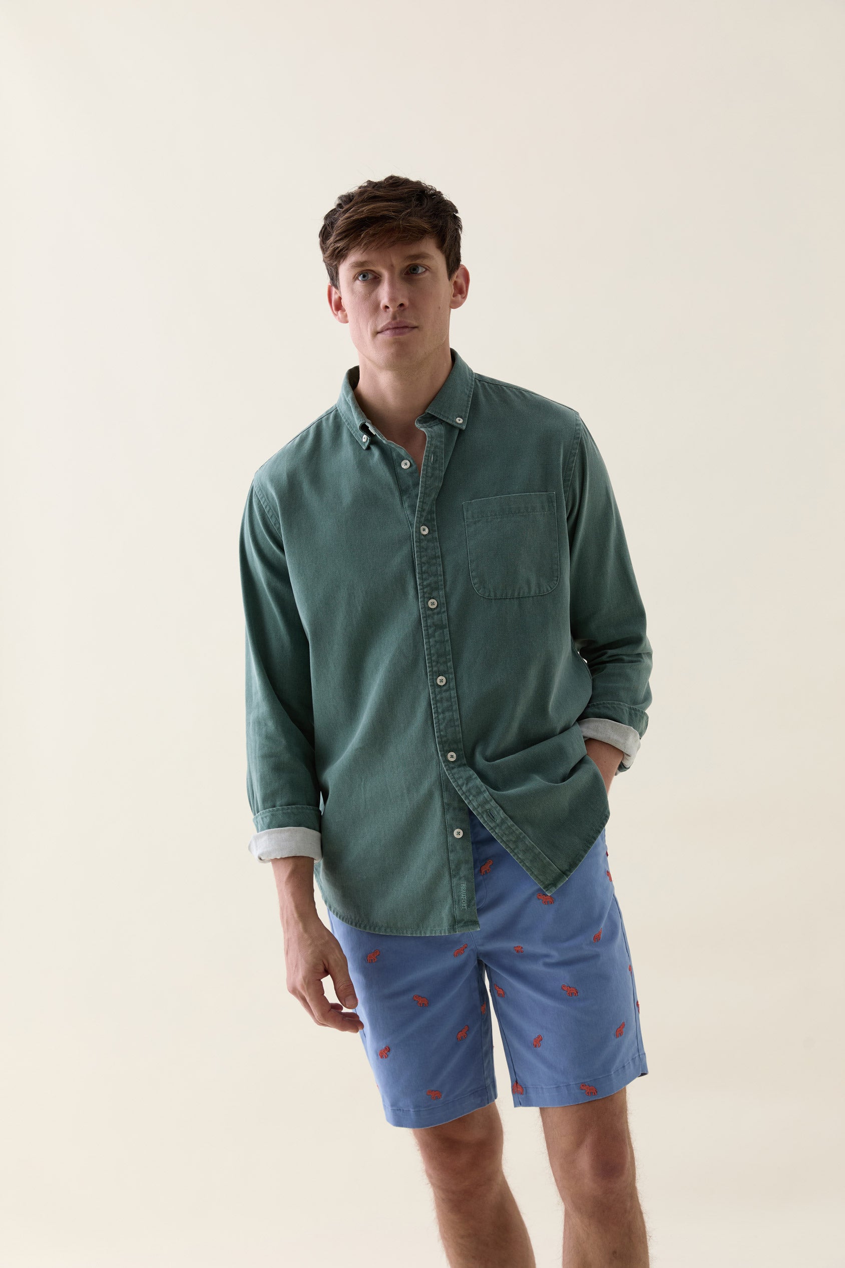 Midhurst Elephant Embroidered Shorts