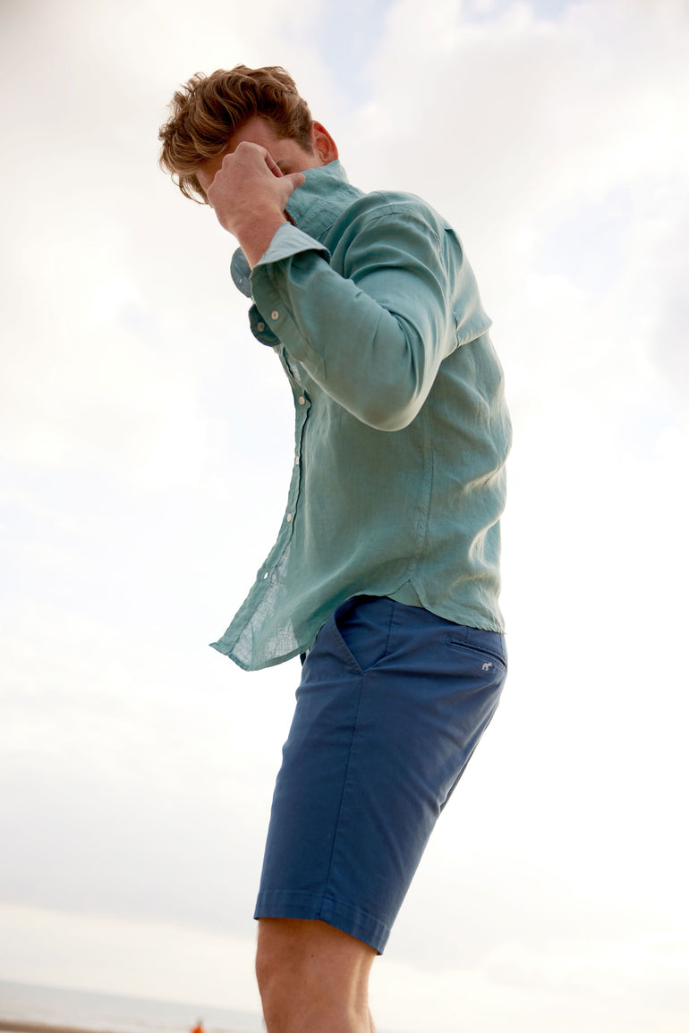 Brading Washed Navy Chino Shorts