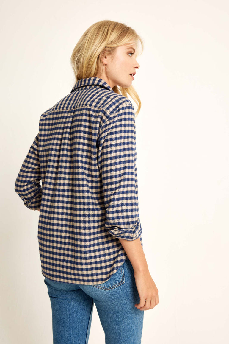 Letham Navy Check Shirt