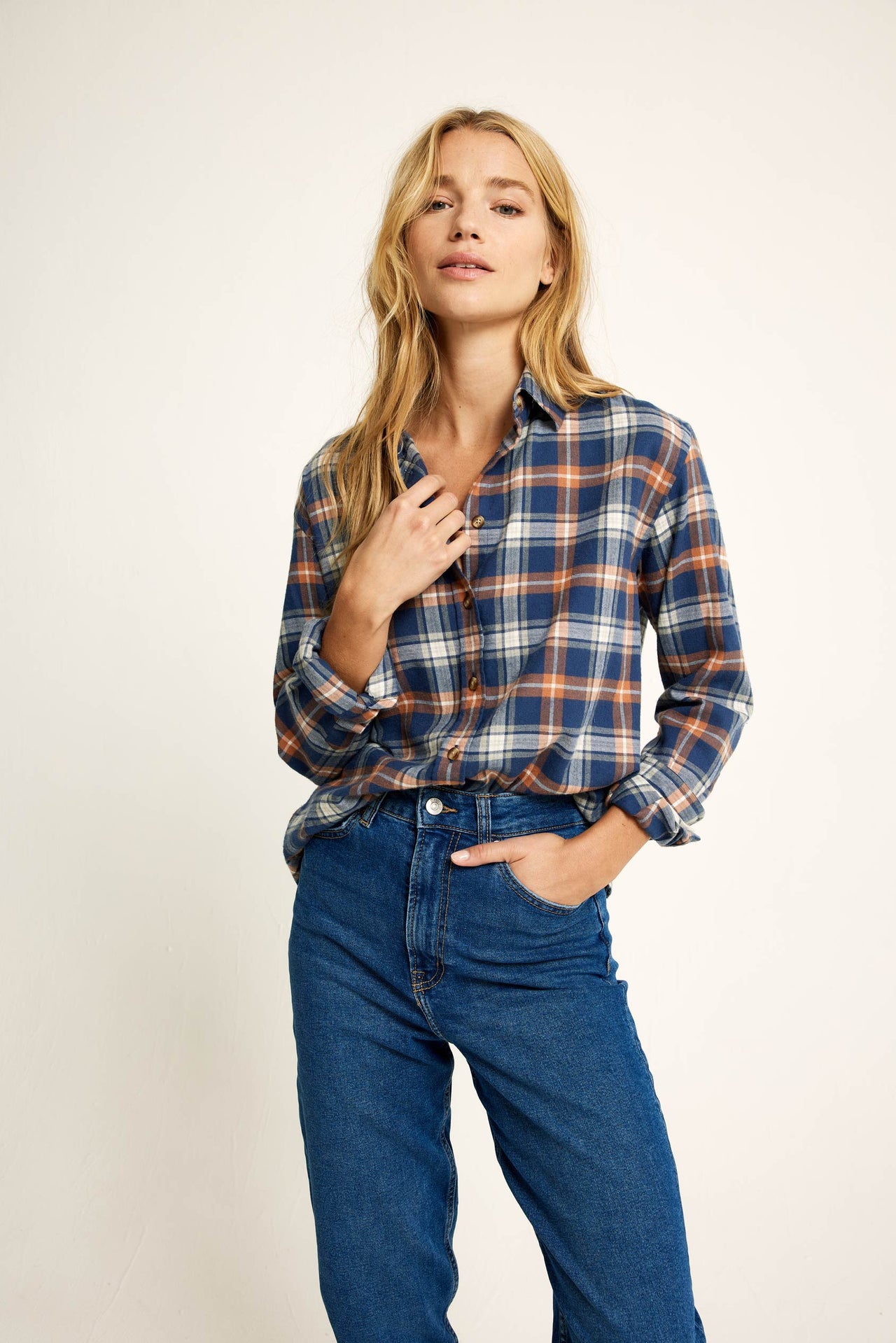 Smithton Navy Check Shirt