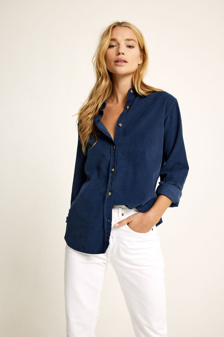 Stroud Navy Cord Shirt