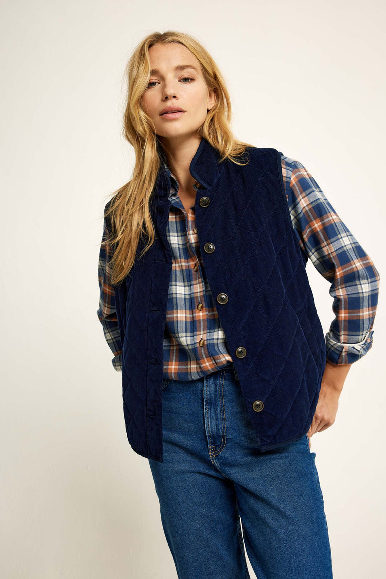 Ellon Navy Cord Gilet