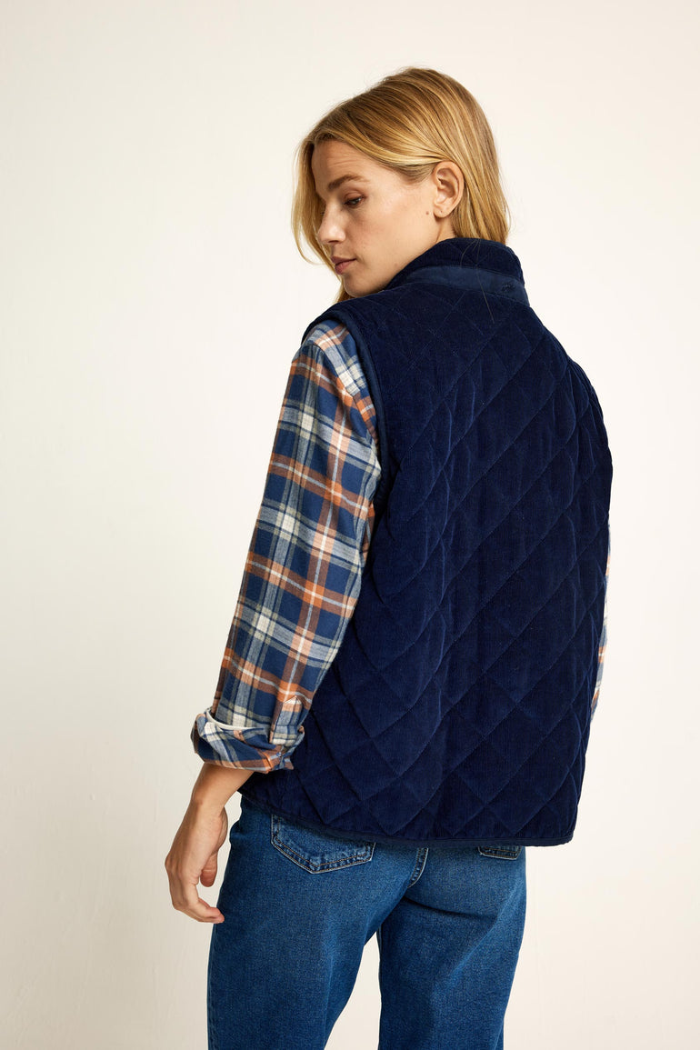 Ellon Navy Cord Gilet