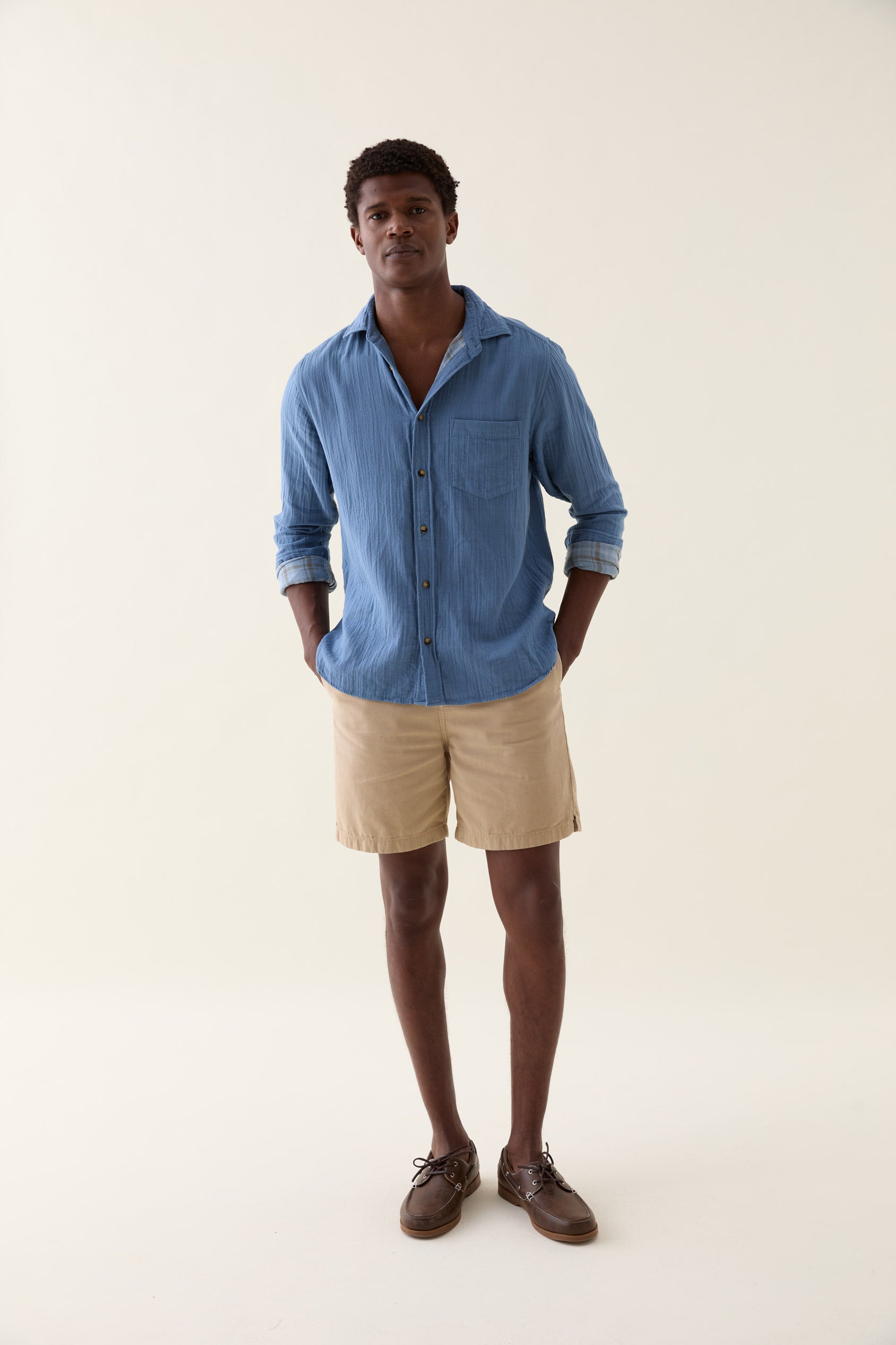 Newick Steel Blue Double Cloth Shirt