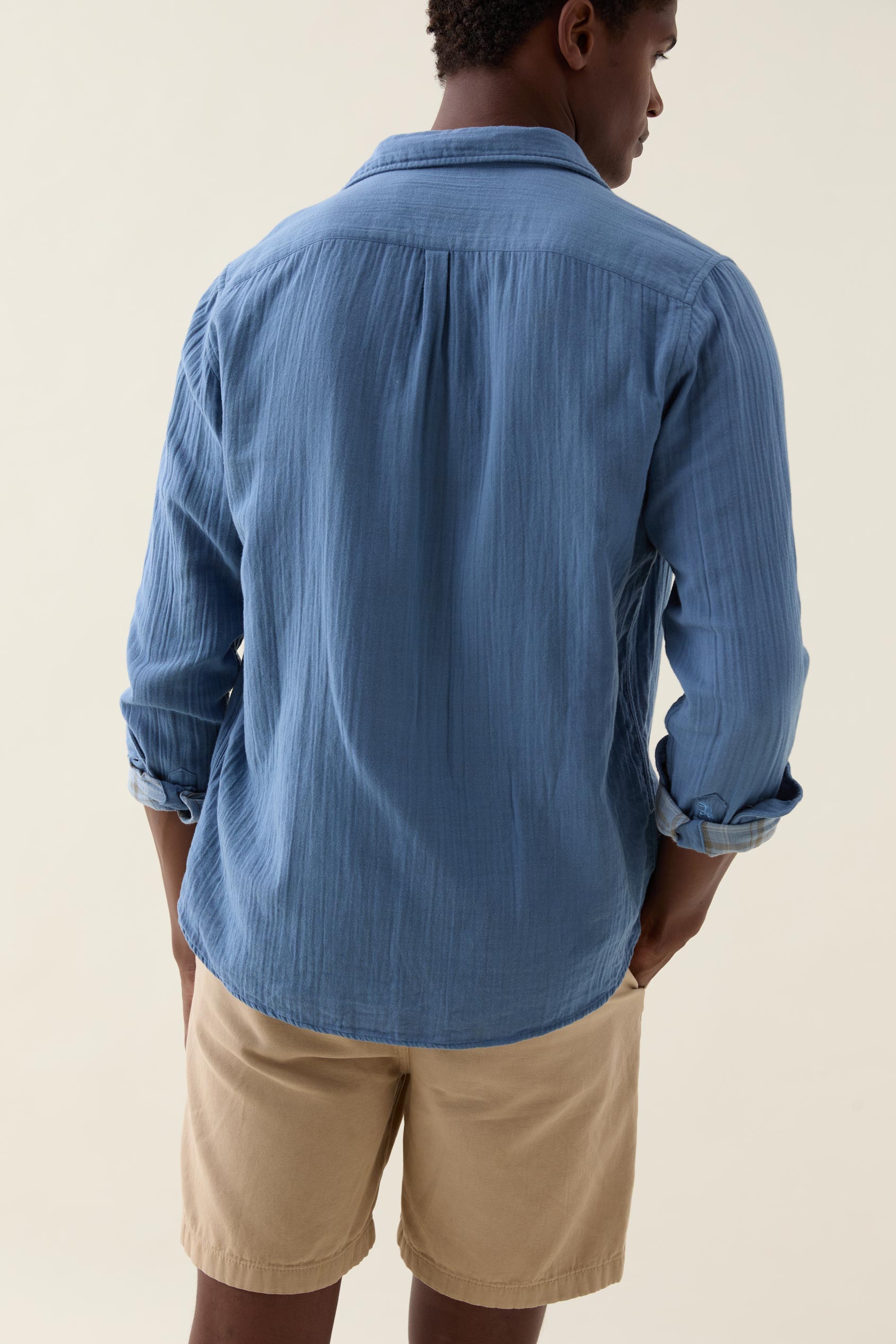 Newick Steel Blue Double Cloth Shirt