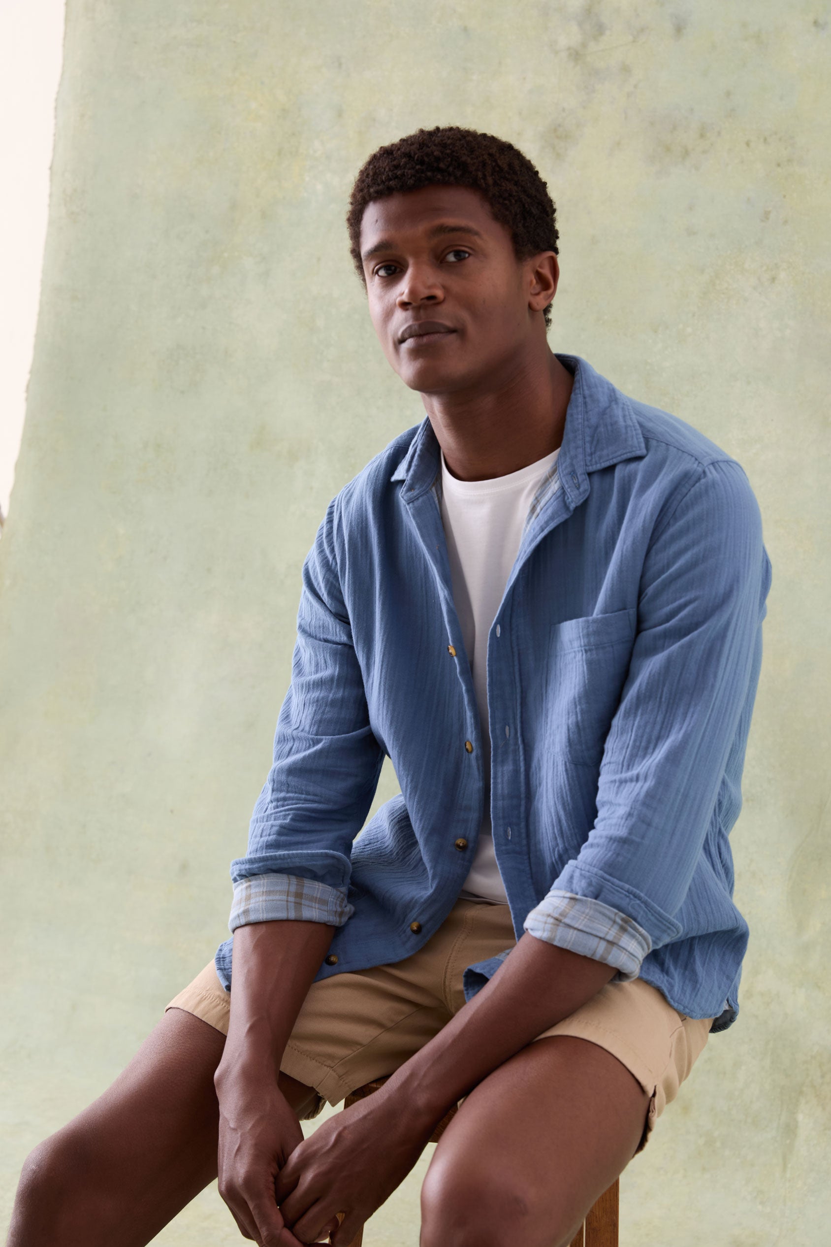 Newick Steel Blue Double Cloth Shirt