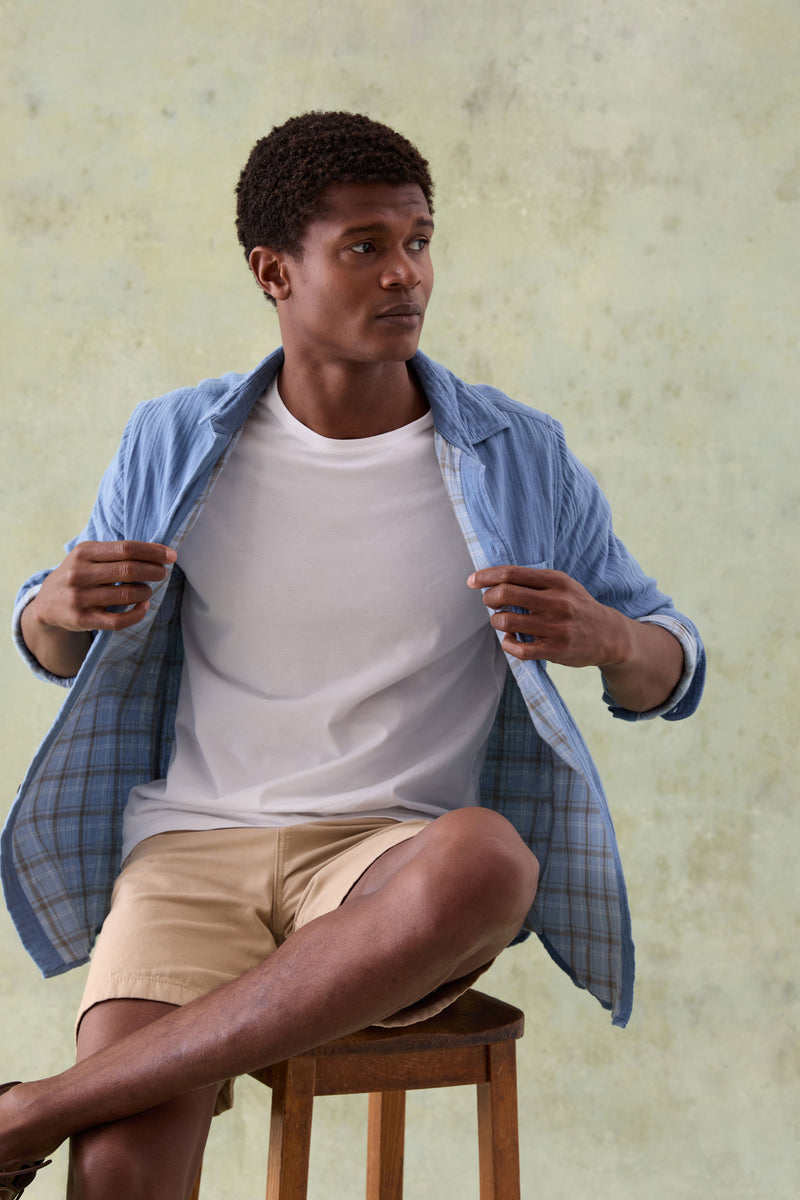 Newick Steel Blue Double Cloth Shirt