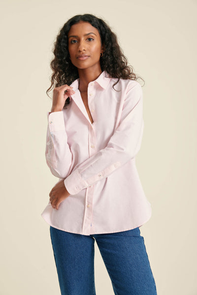 light pink dress shirt for women Moxiu Women's Wrinkle Free Button Down Collared Long Sleeve Dress Shirts Semi Formal Business Work Office Tops Pink,M, Size: Medium
