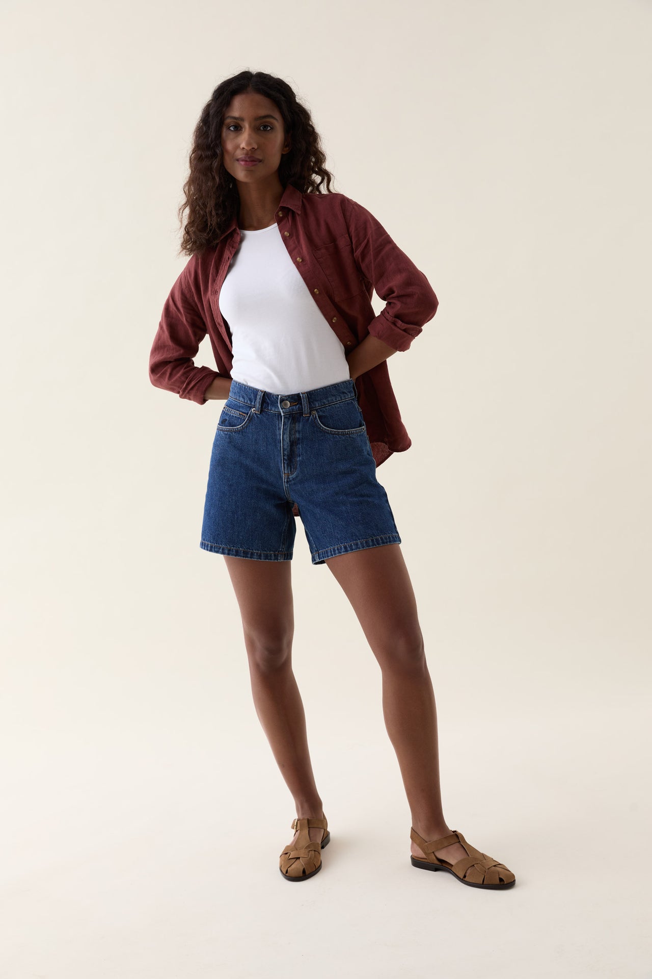 Tattenham Mid Wash Denim Shorts