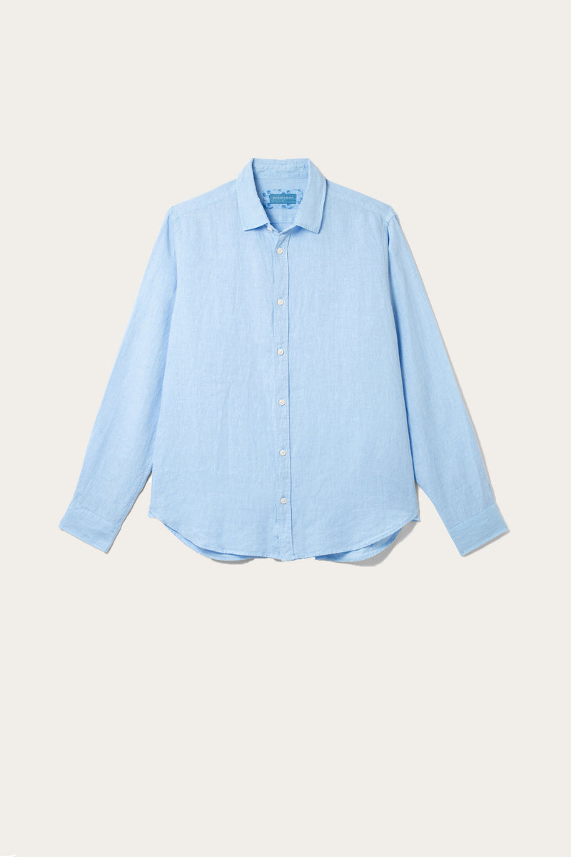 Upton Sky Garment Dye Linen Shirt