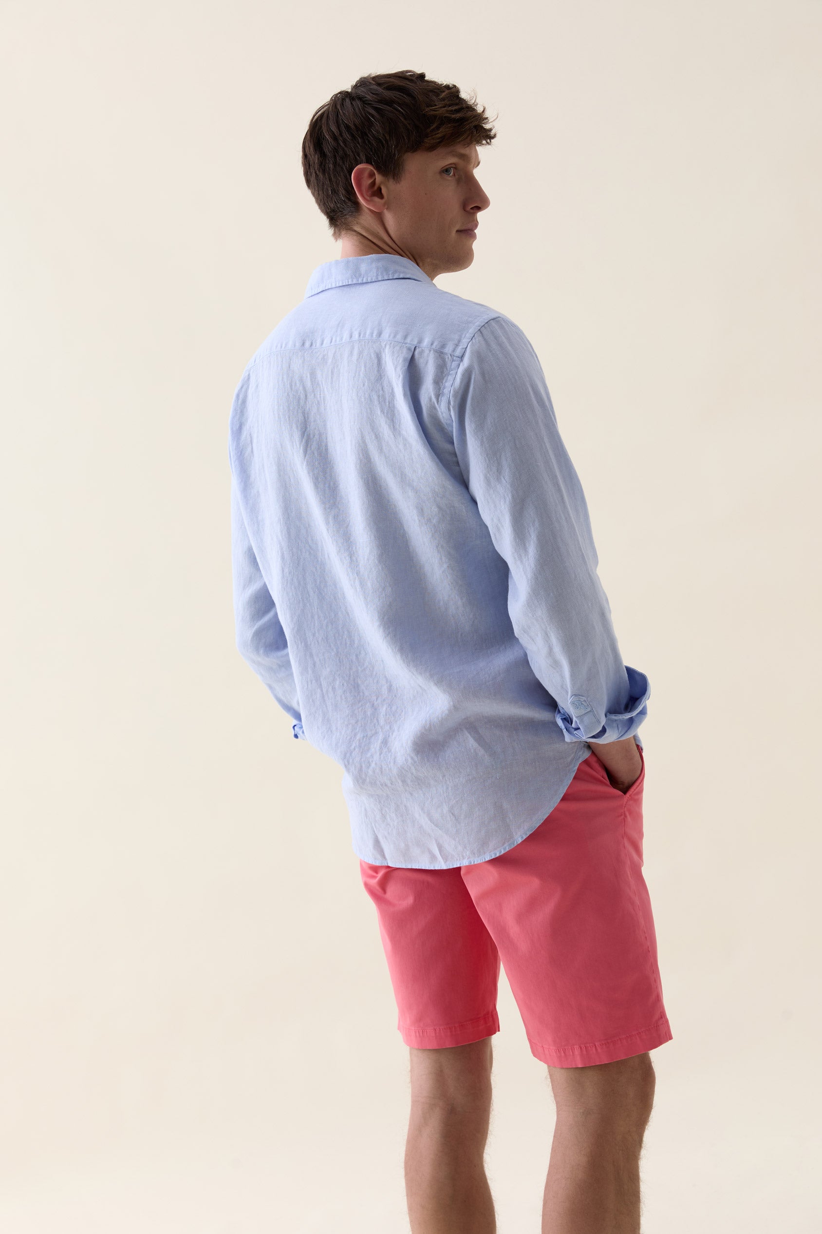 Upton Sky Garment Dye Linen Shirt