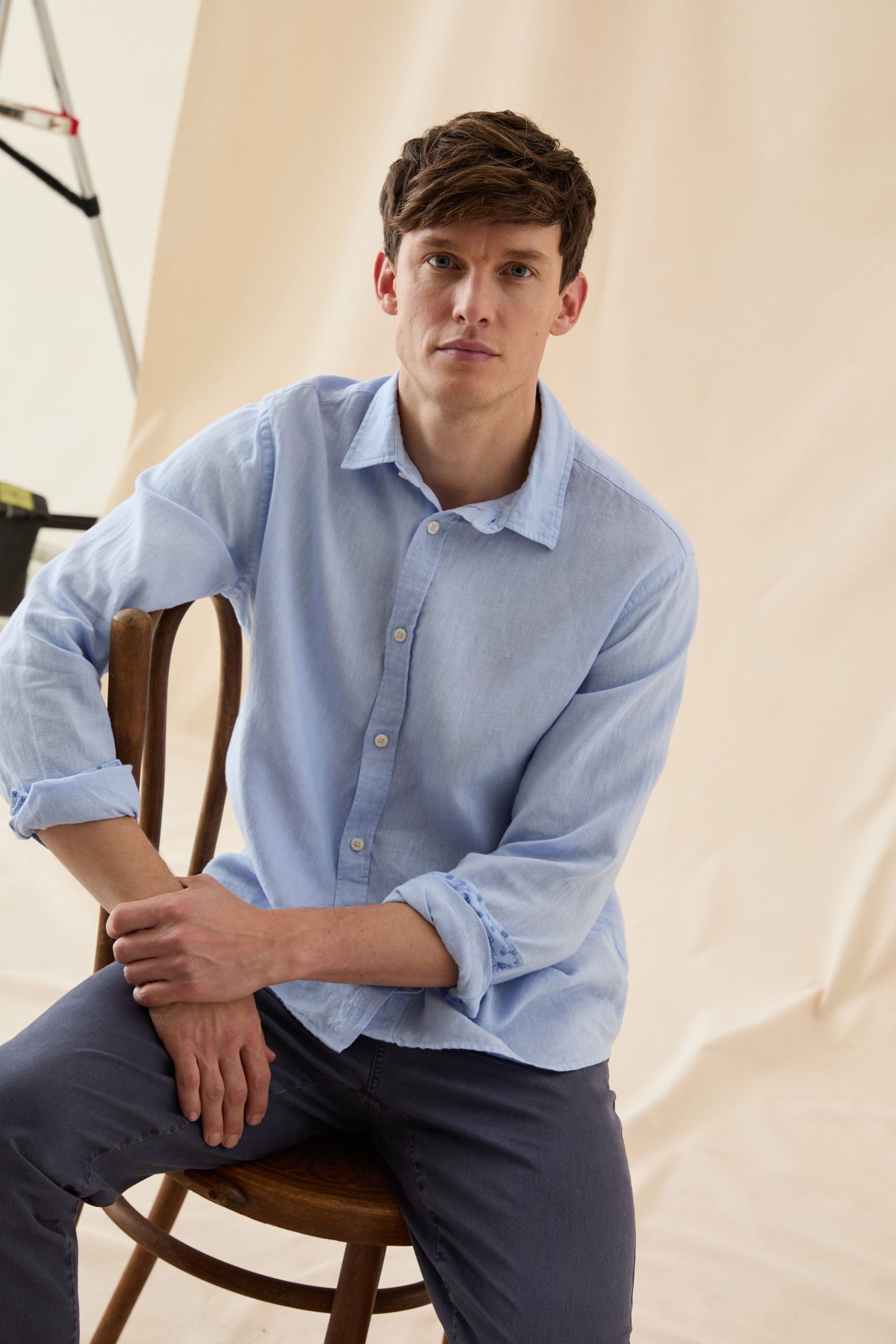 Upton Sky Garment Dye Linen Shirt