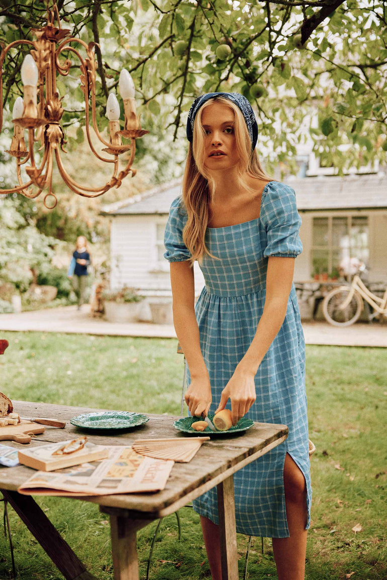 Whitestone Check Midi Dress