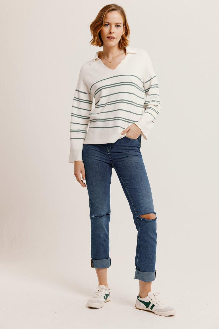 Northleigh Khaki Stripe Jumper