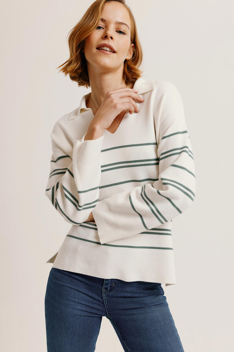 Northleigh Khaki Stripe Jumper