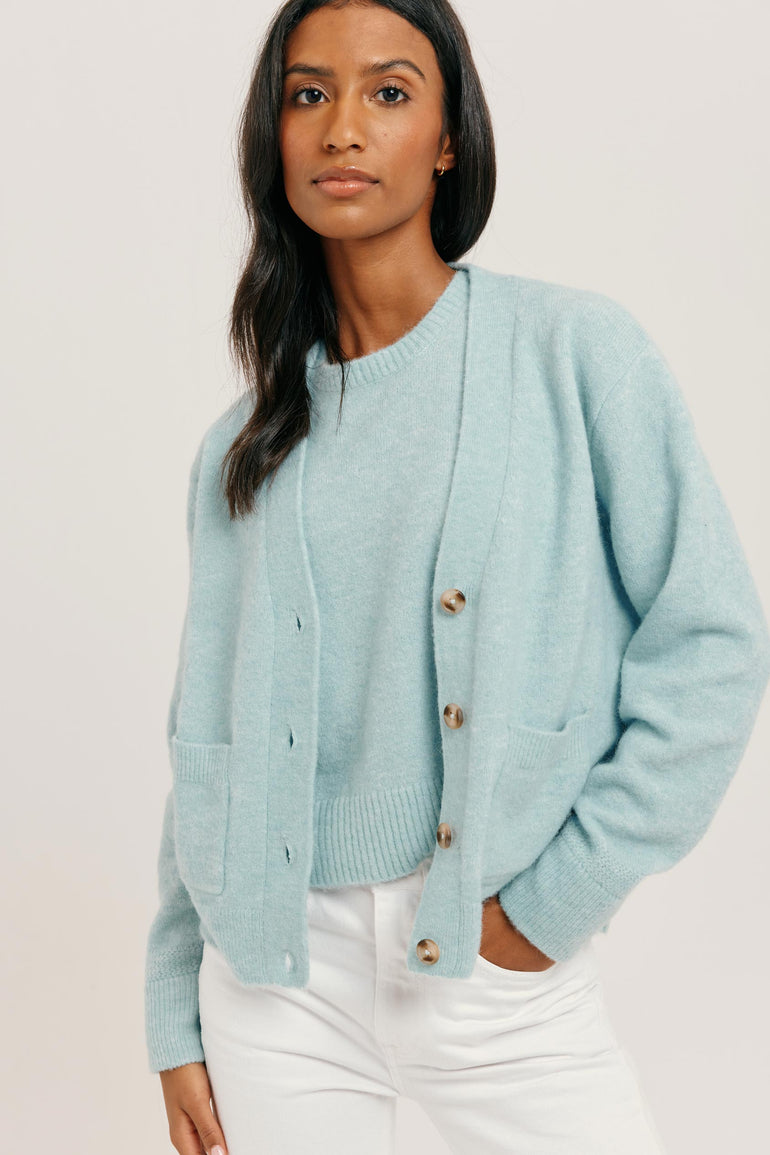 Witney Lagoon V Neck Cardigan