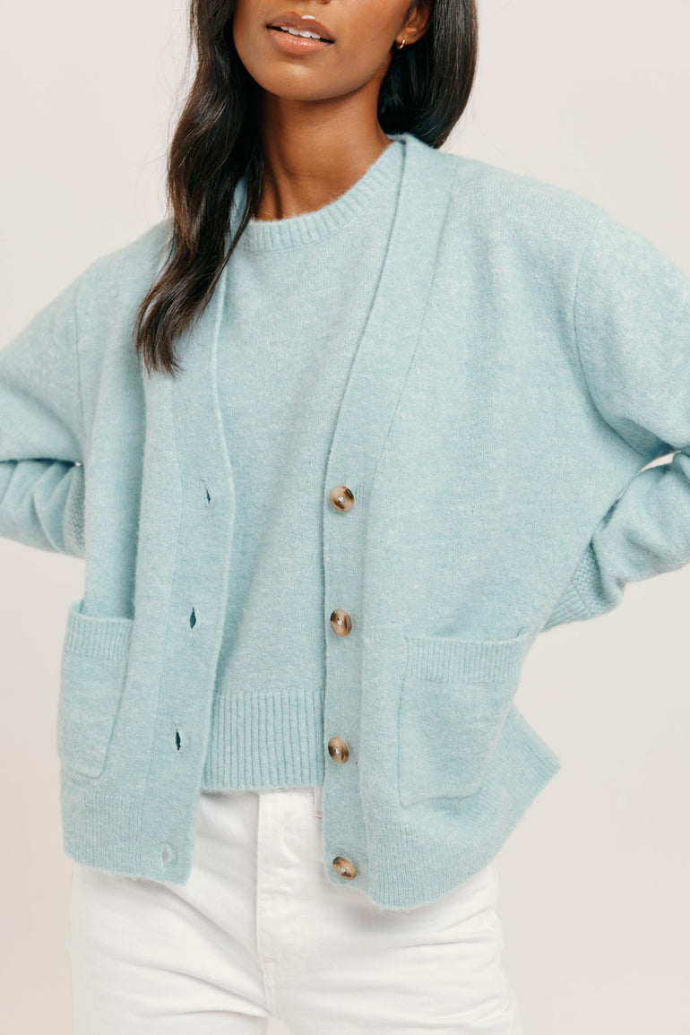 Witney Lagoon V Neck Cardigan