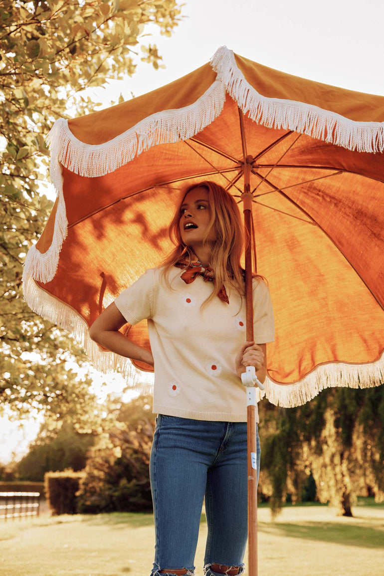 Eden Embroidered Daisy Tee