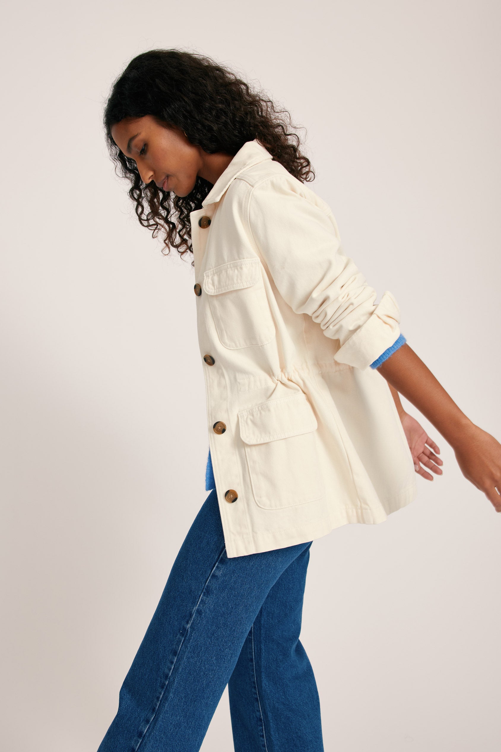 Women's Adwick Utility Jacket in Ecru Beaufort & Blake