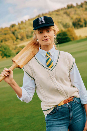 Aster Ecru Knitted Cricket Vest