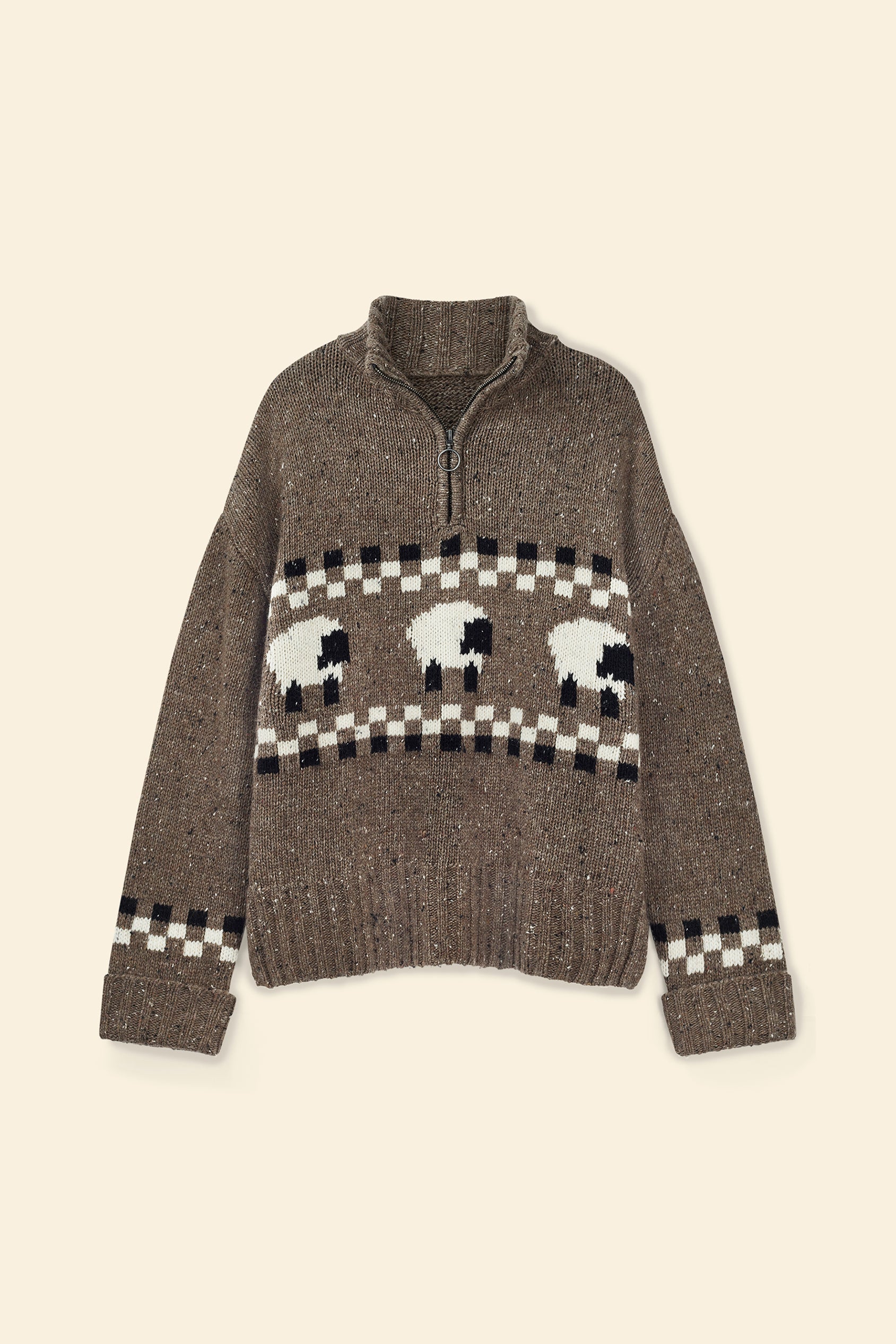 Montadale Sheep Half Zip Jumper