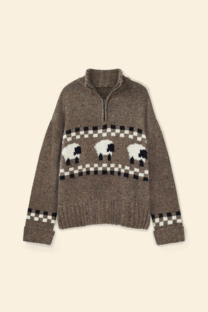 Montadale Sheep Half Zip Jumper