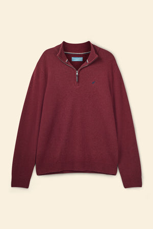 Colesbourne Merlot Half Zip Jumper