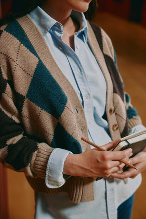 Pembroke Argyle Cardigan