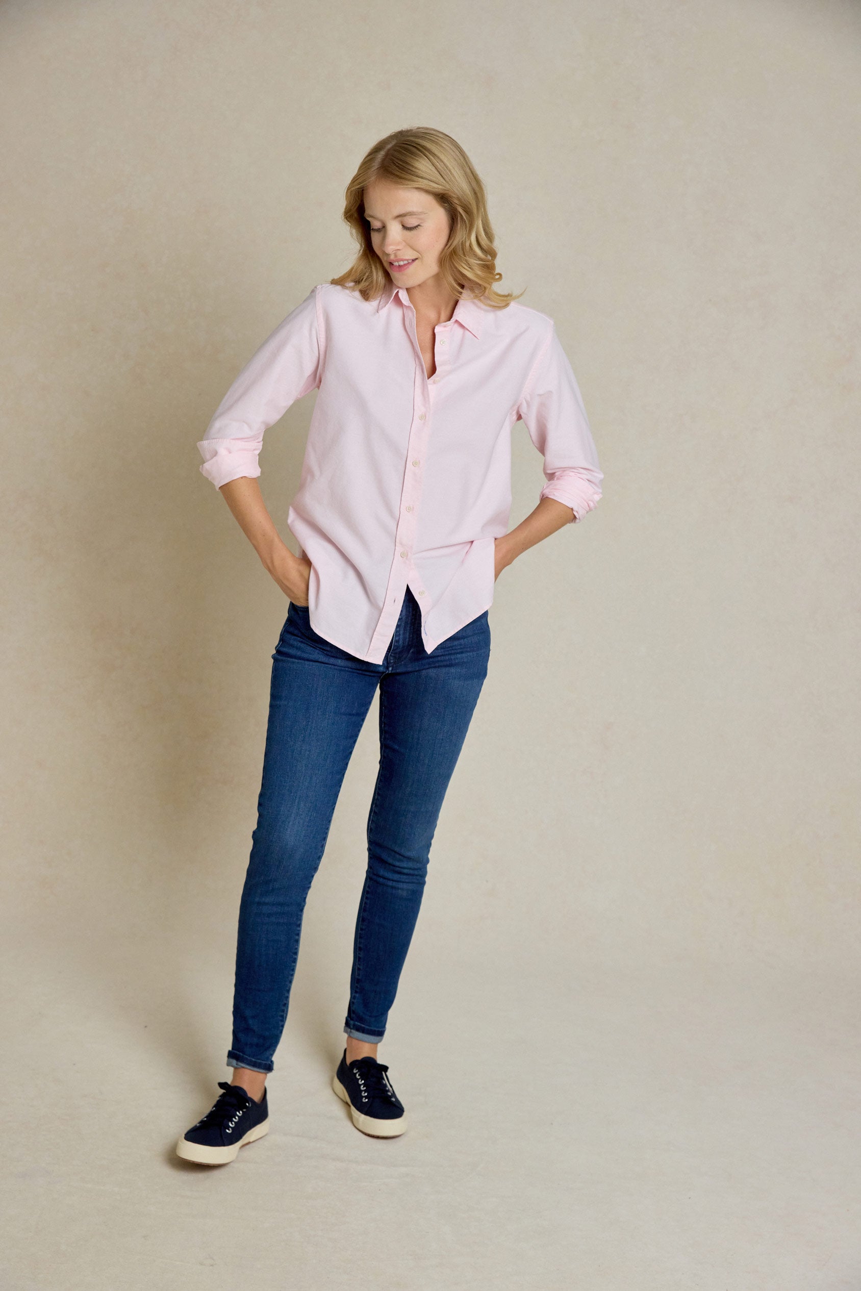 Pink Oxford Oversized Co-Ord Set Shirt