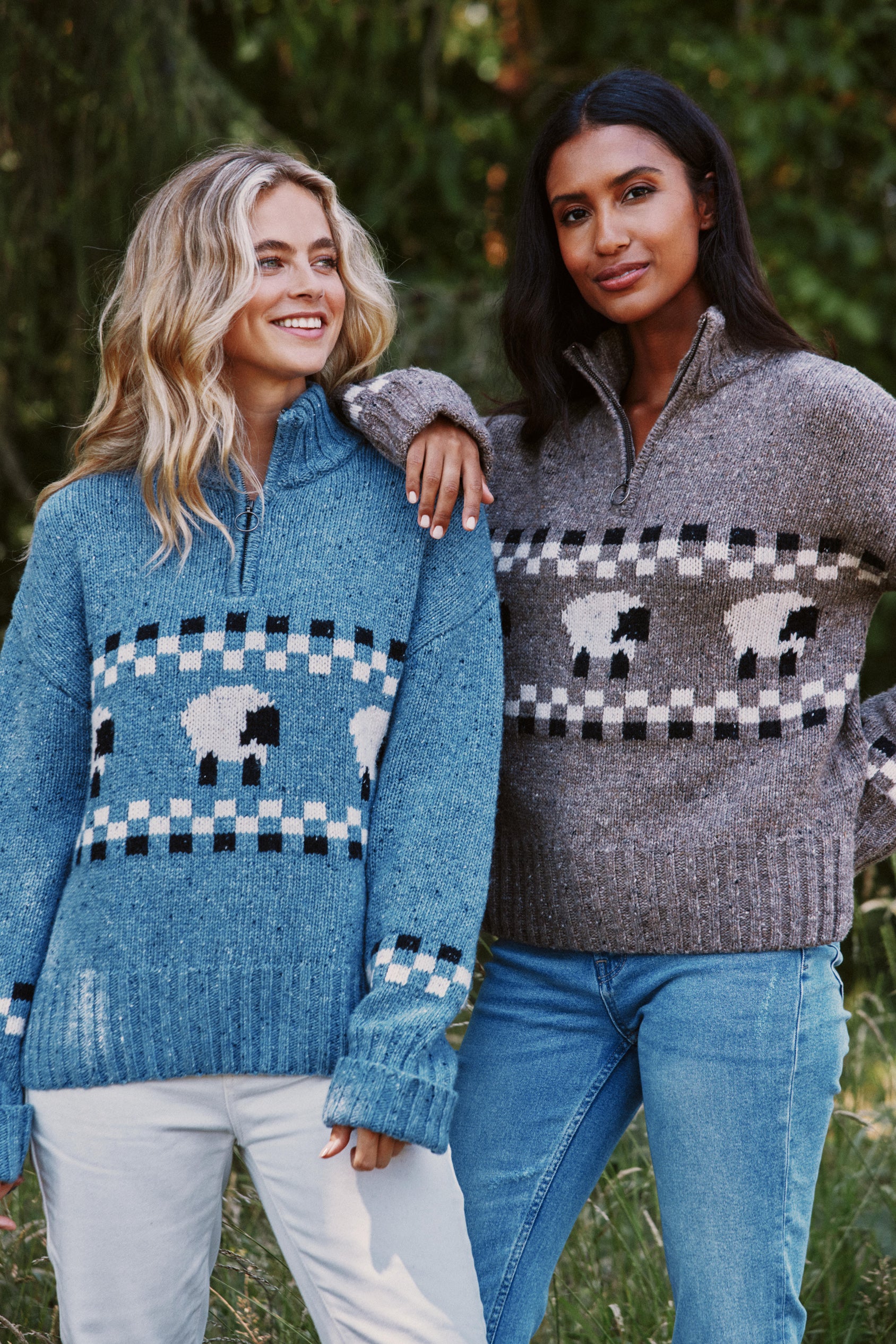 Montadale Sheep Half Zip Jumper