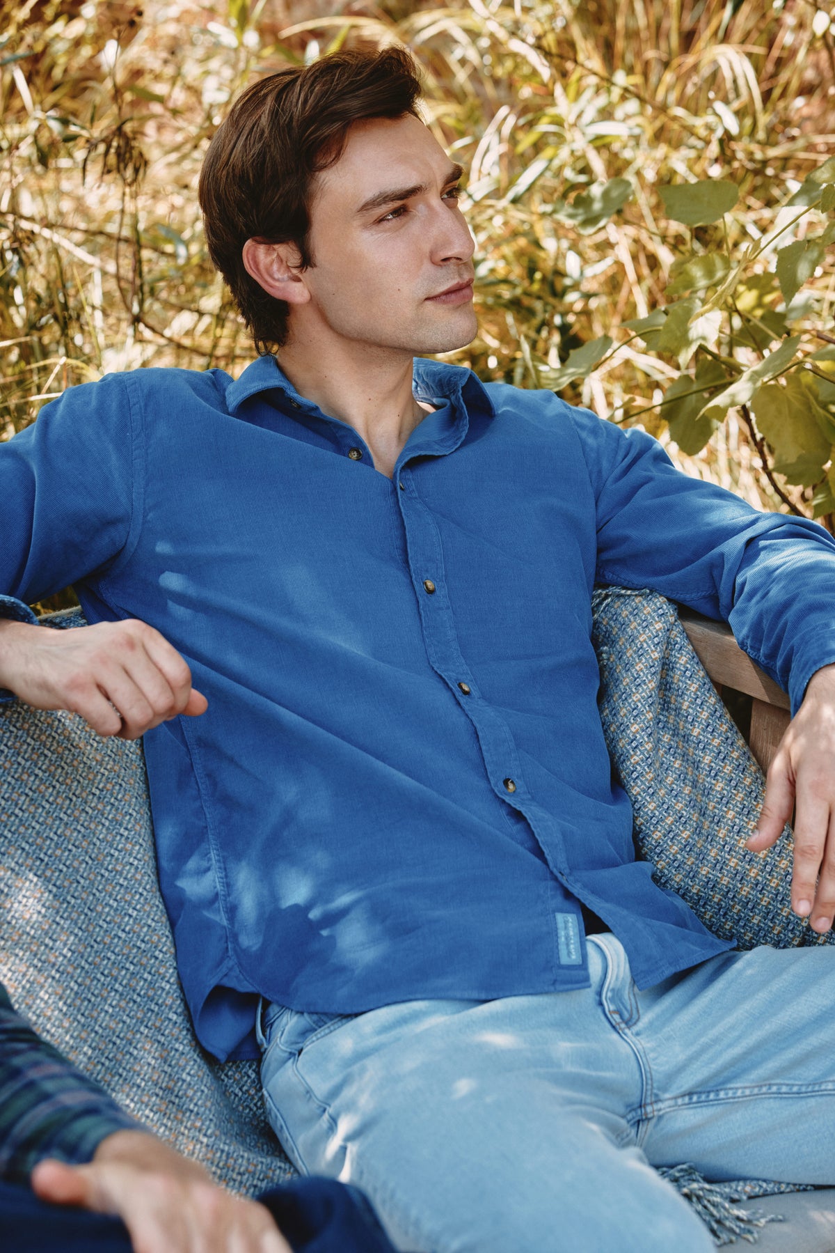 Wyck Stormy Blue Cord Shirt