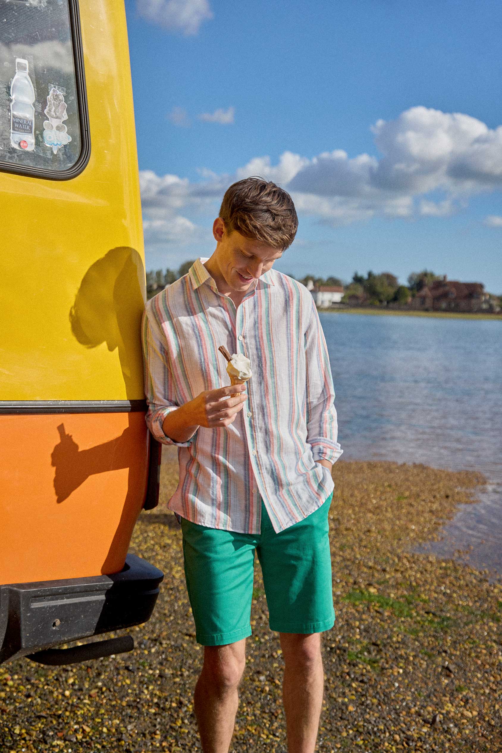 Bishopstone Multi Stripe Linen Shirt