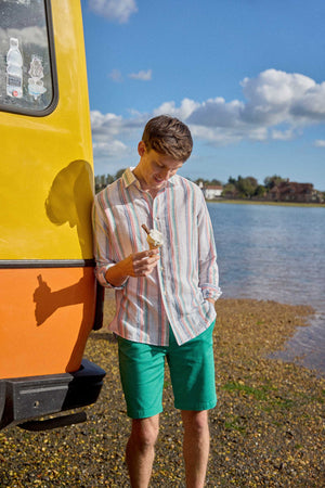 Bishopstone Multi Stripe Linen Shirt