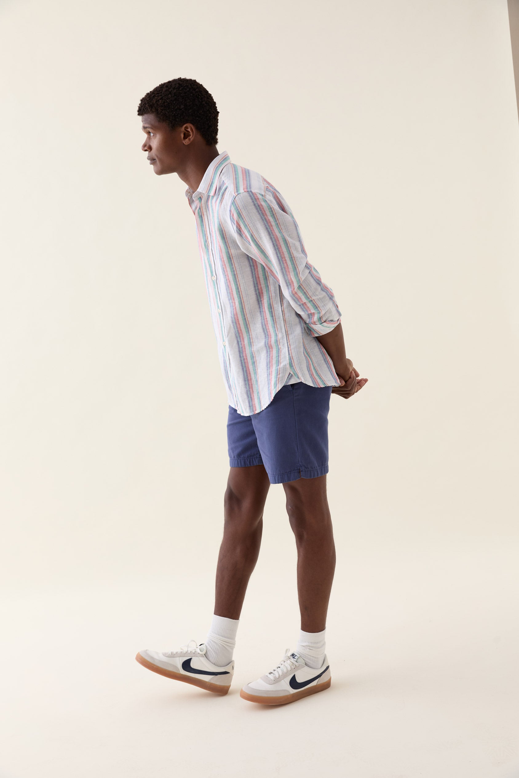 Bishopstone Multi Stripe Linen Shirt
