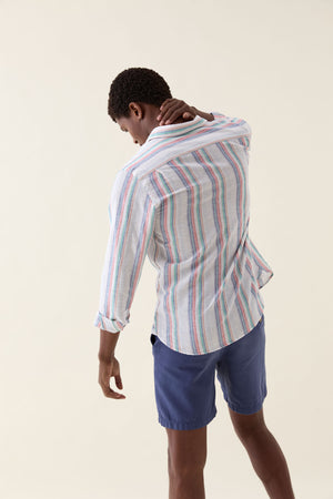 Bishopstone Multi Stripe Linen Shirt