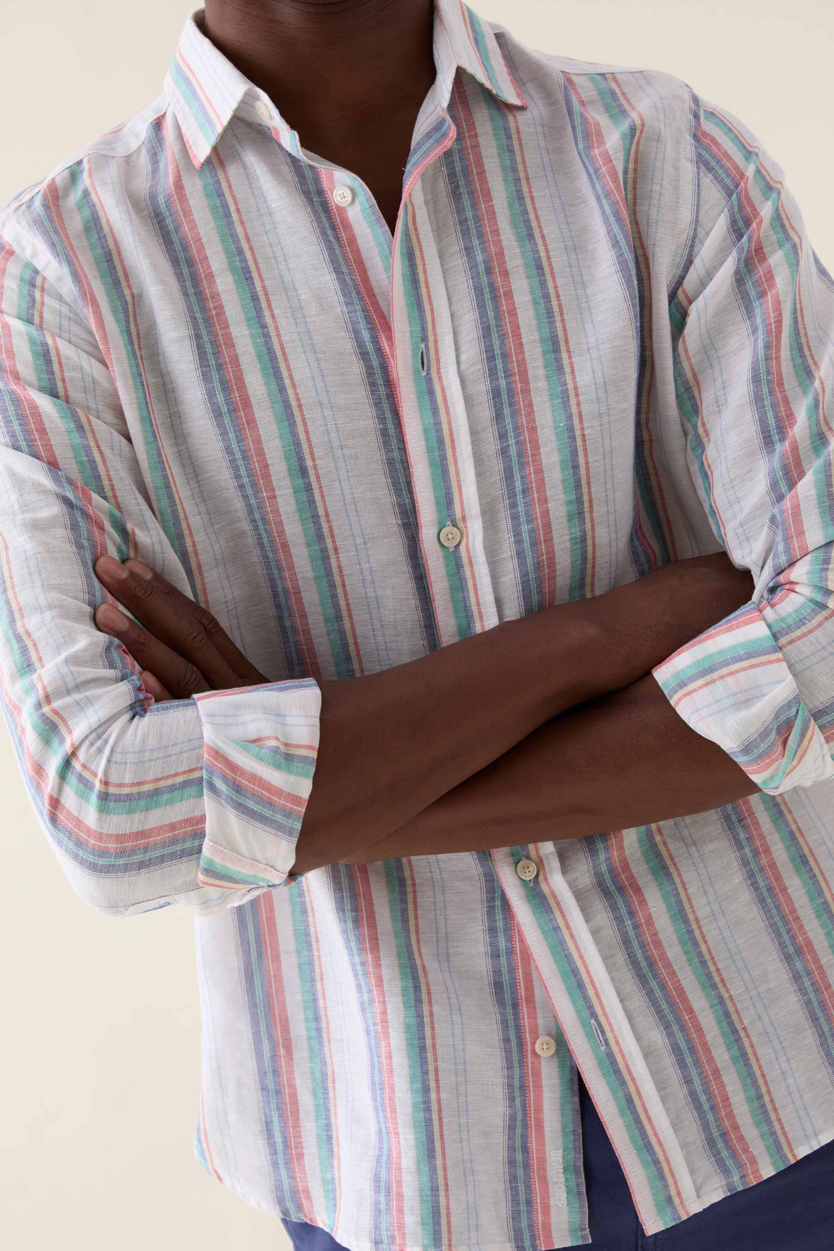 Bishopstone Multi Stripe Linen Shirt
